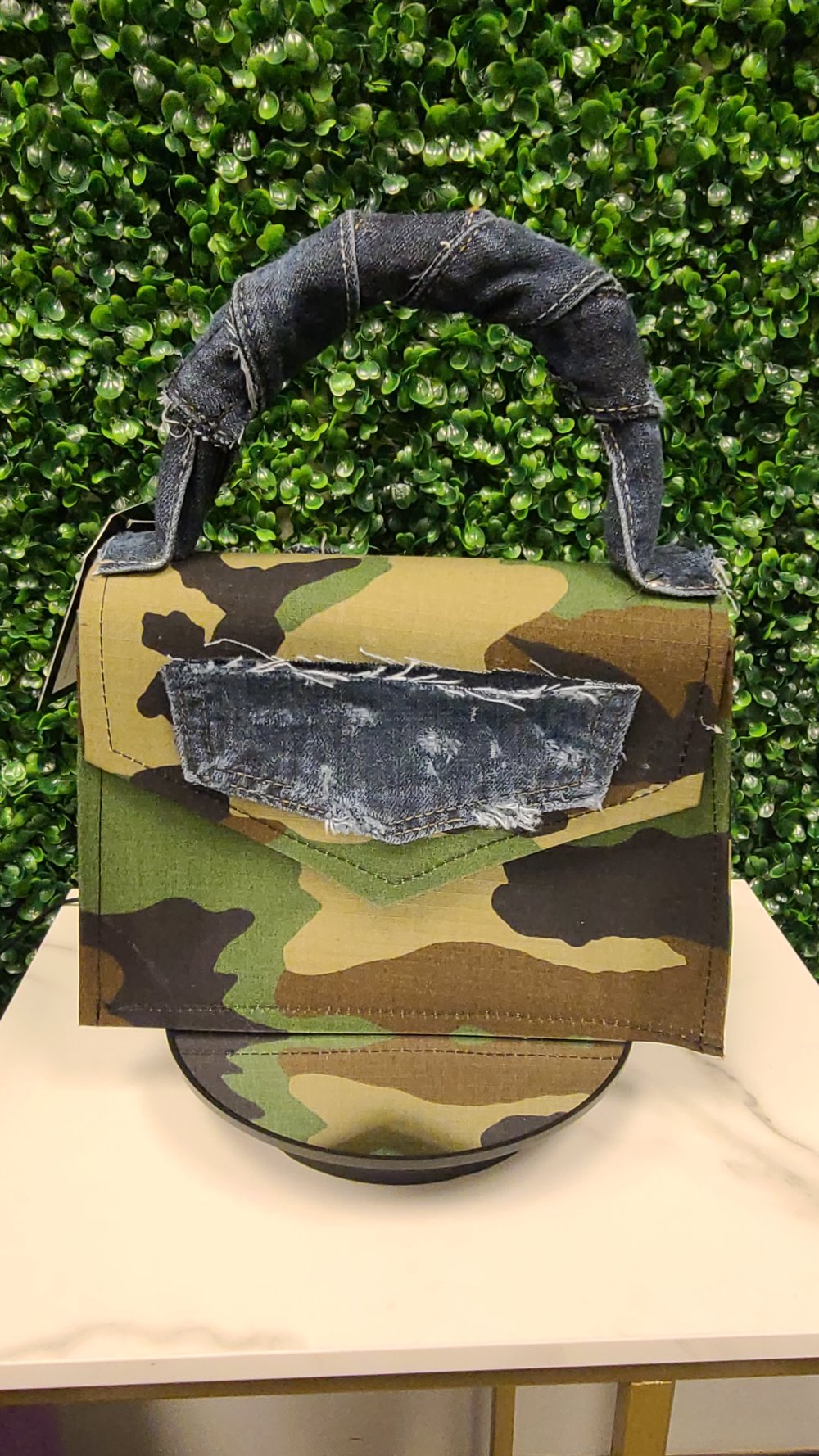 Grunge Camo Fashion Bag(red sequin)