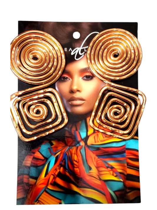 Bold geometric aluminum earrings