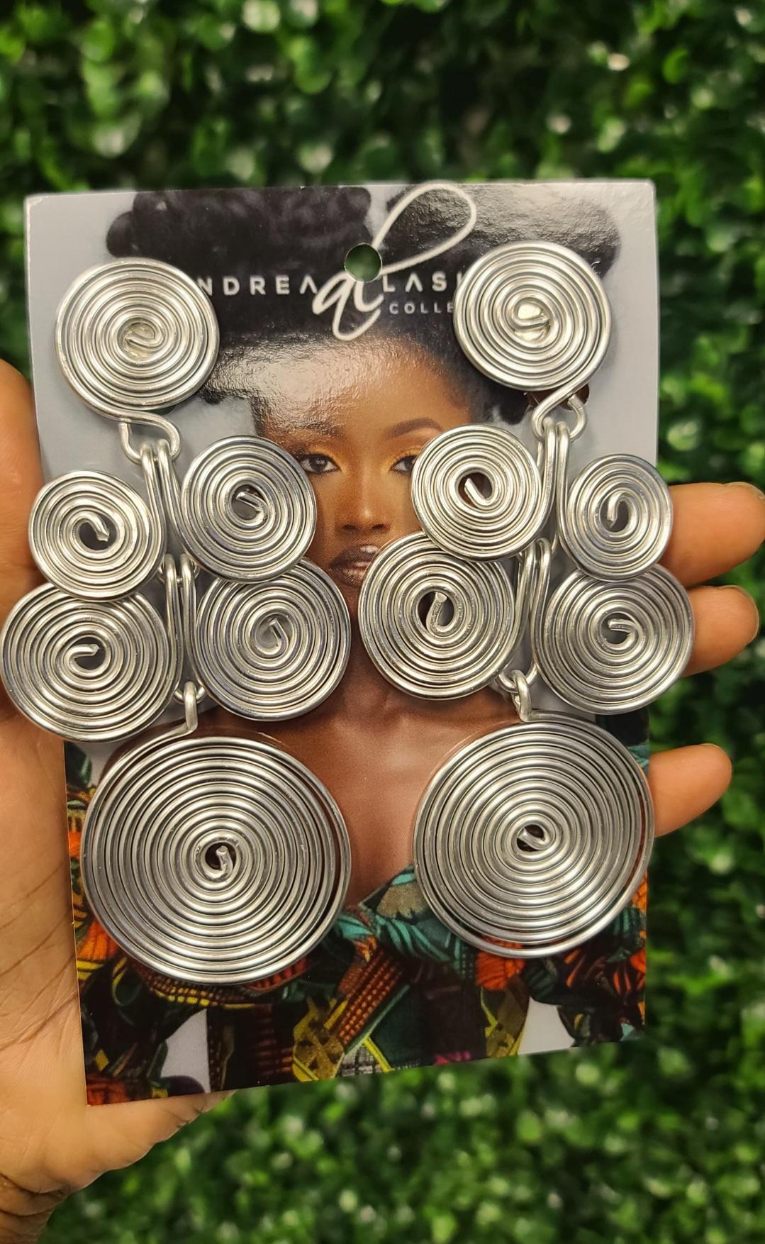 New disc aluminum statement earrings lightweight earrings boho earrings African earrings