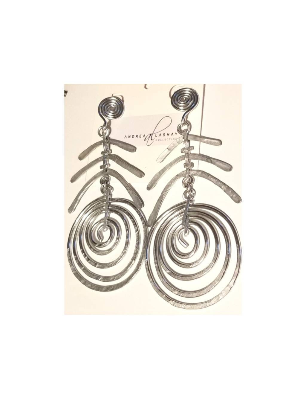 Silver fish bone earrings, boho earrings, African earrings,gift ideas, statement earrings