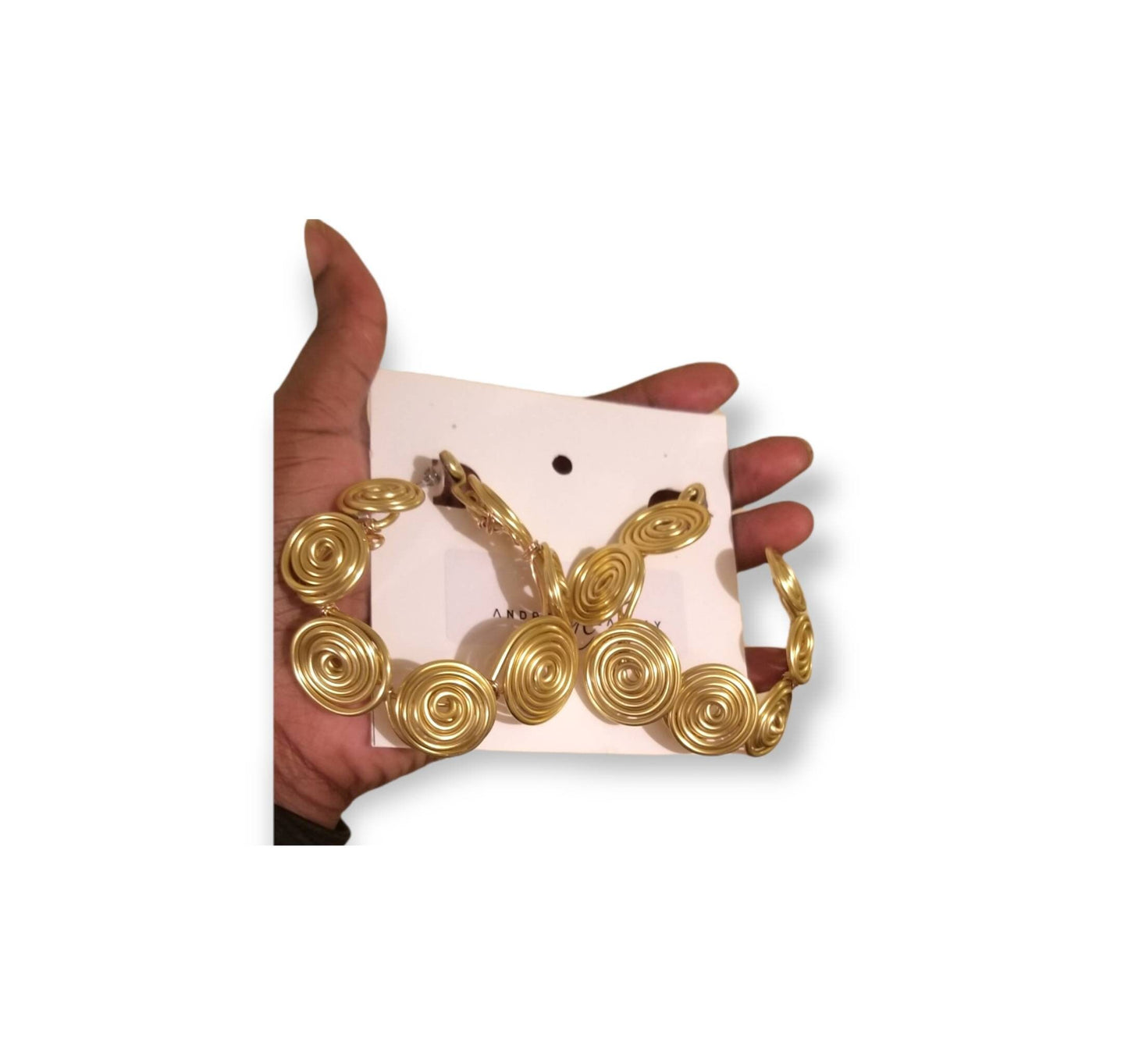 Big disc hoop earrings(yellow gold)