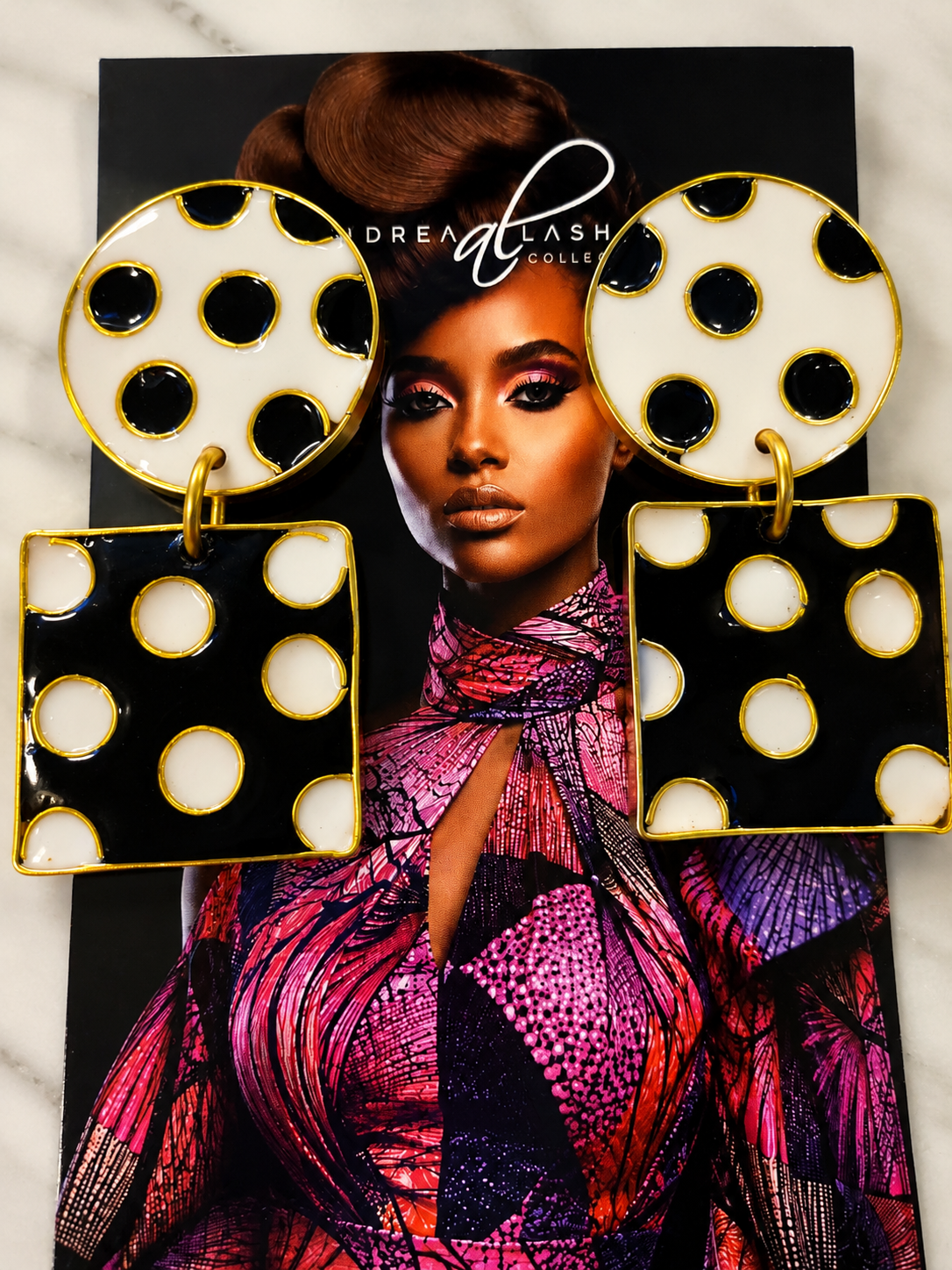Dot drop Statement earrings