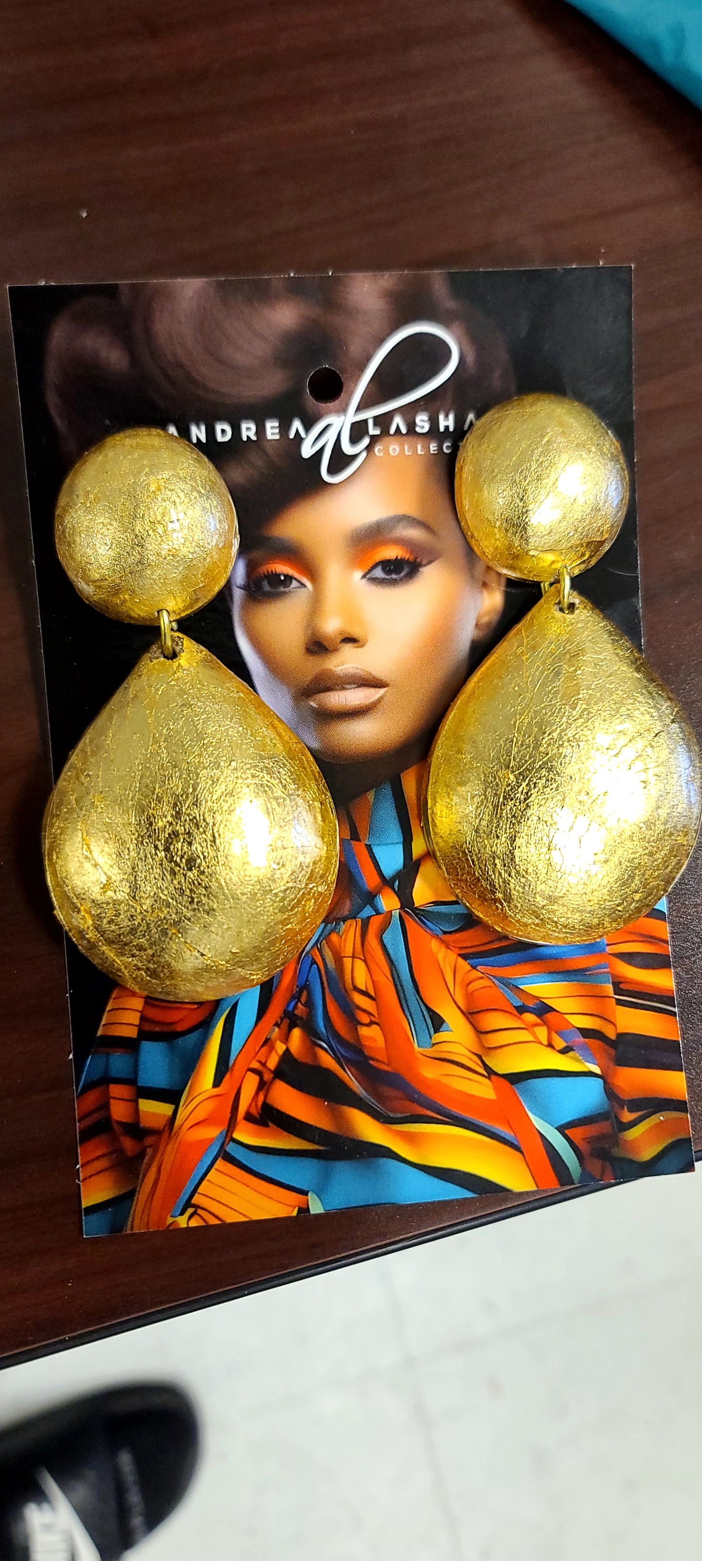 Teardrop Drop Earrings Gold