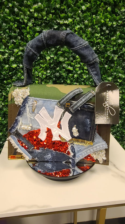 Grunge Camo Fashion Bag(red sequin)