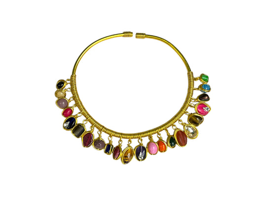 Color Charm Collar Necklace