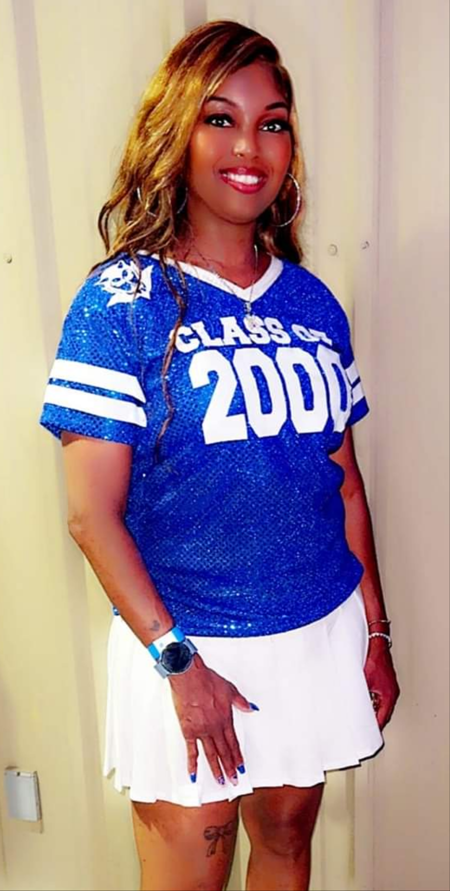 Blue Sequin Class Reunion Jersey