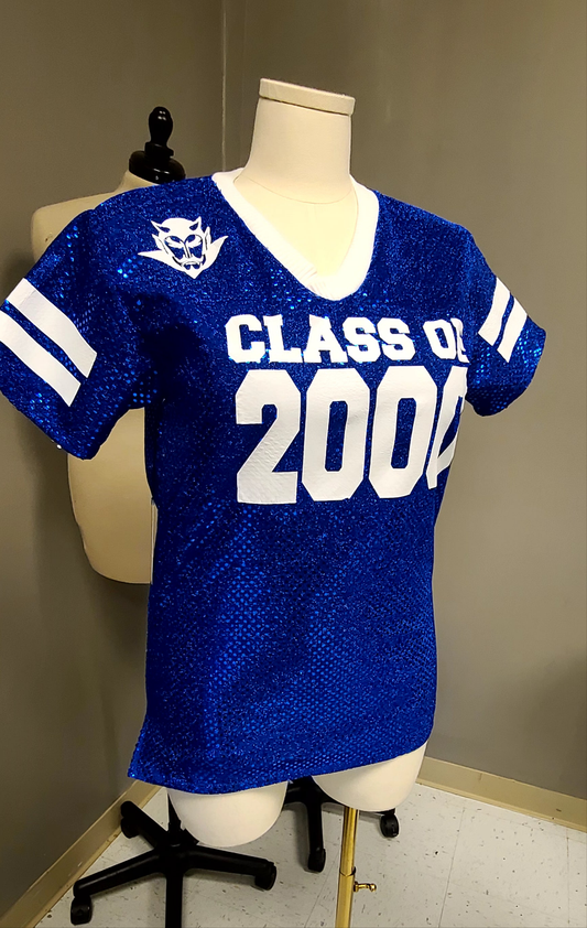 Blue Sequin Class Reunion Jersey