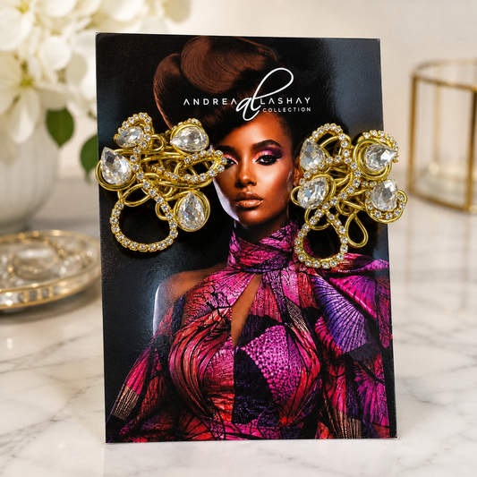 Haute Mess diamond oversized stud earrings
