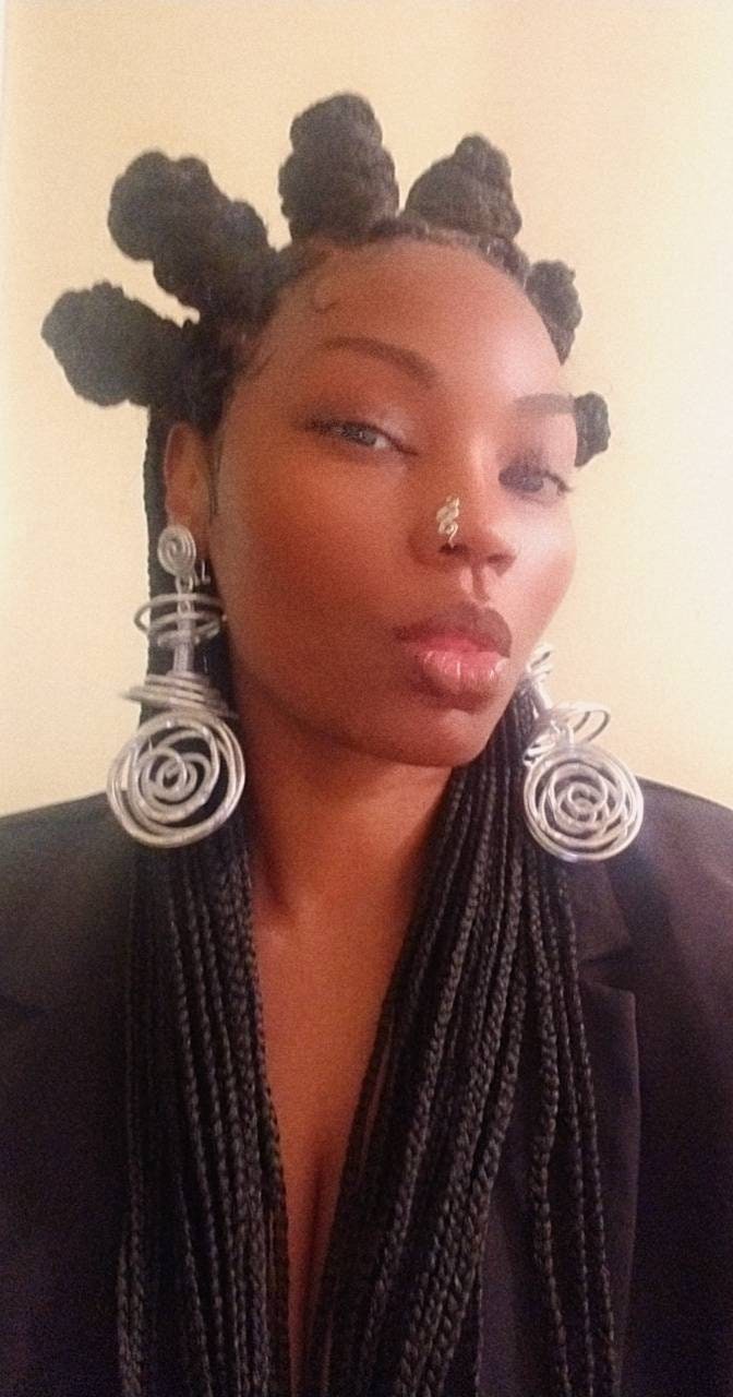 Bold Spiral Statement Earrings: Afrocentric Boho Aluminum Jewelry