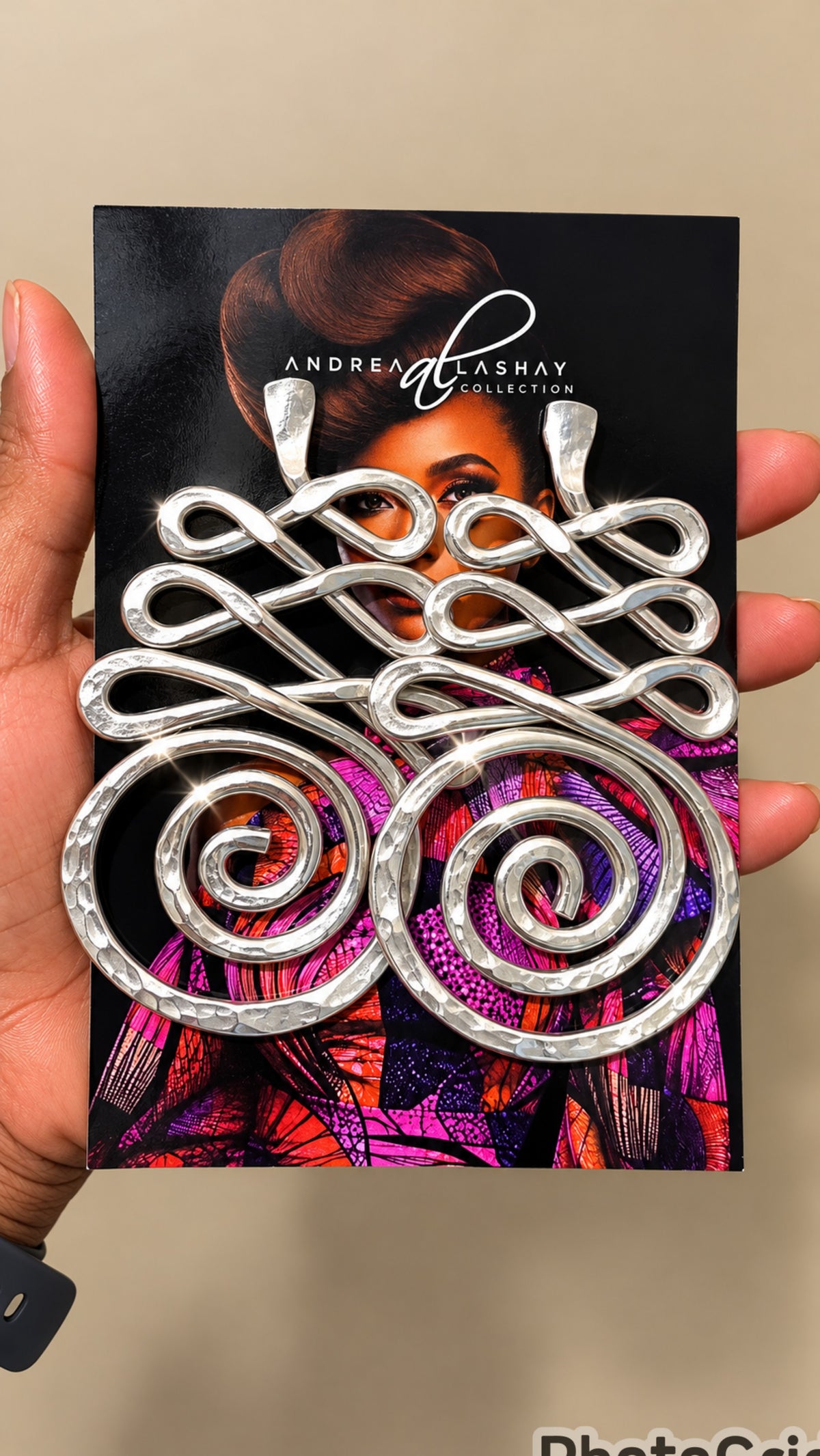 Silver swirl earrings