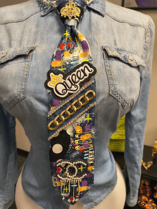 Upcycled Denim Tie
