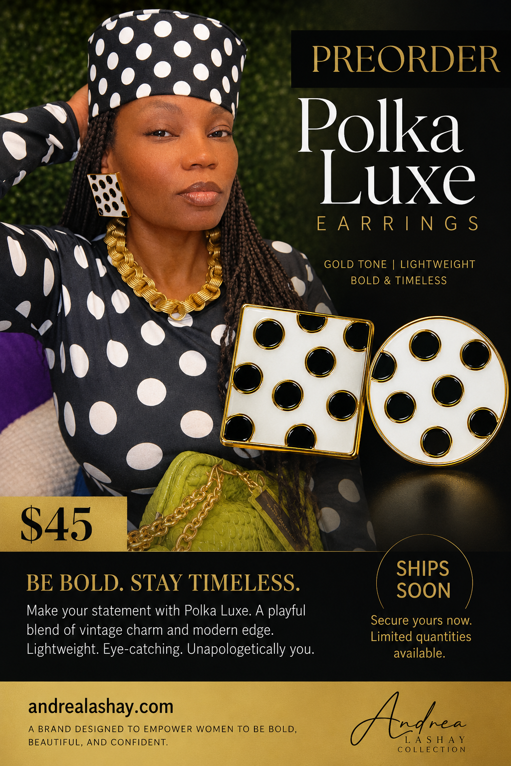 Polka Luxe Statement earrings