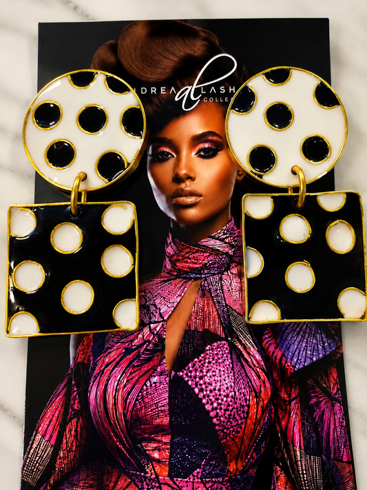 Dot drop Statement earrings