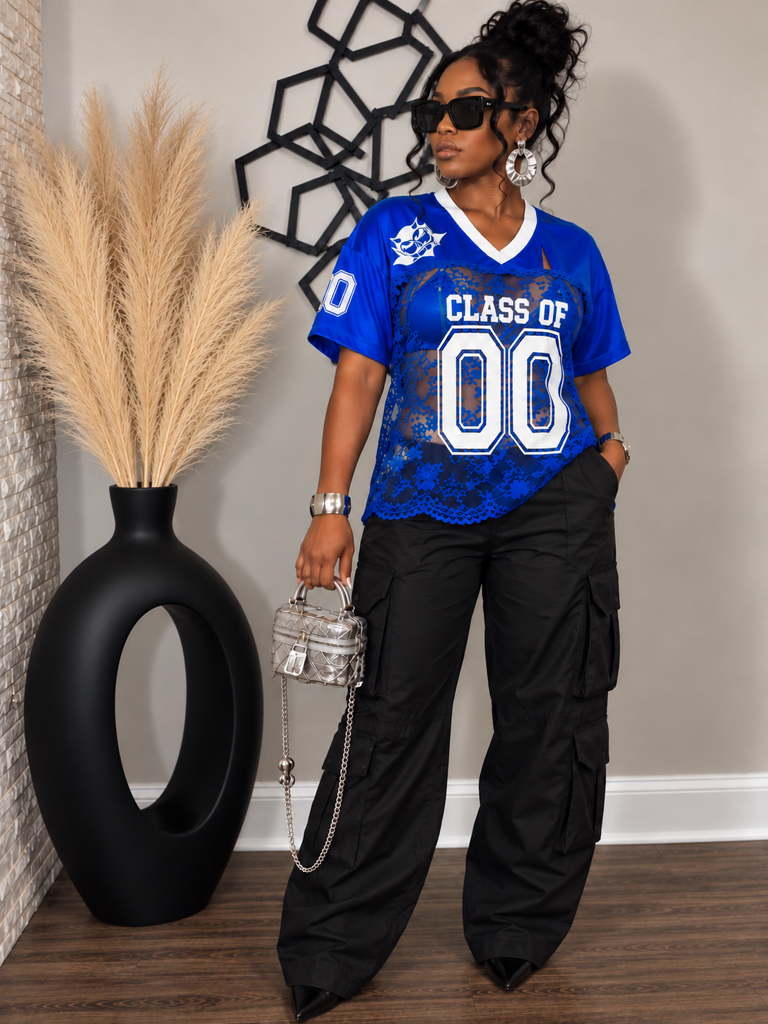Blue lace Jersey