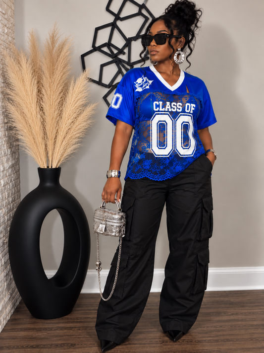 Blue lace Jersey