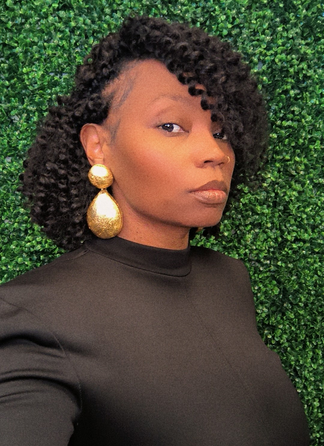 Teardrop Drop Earrings  Gold