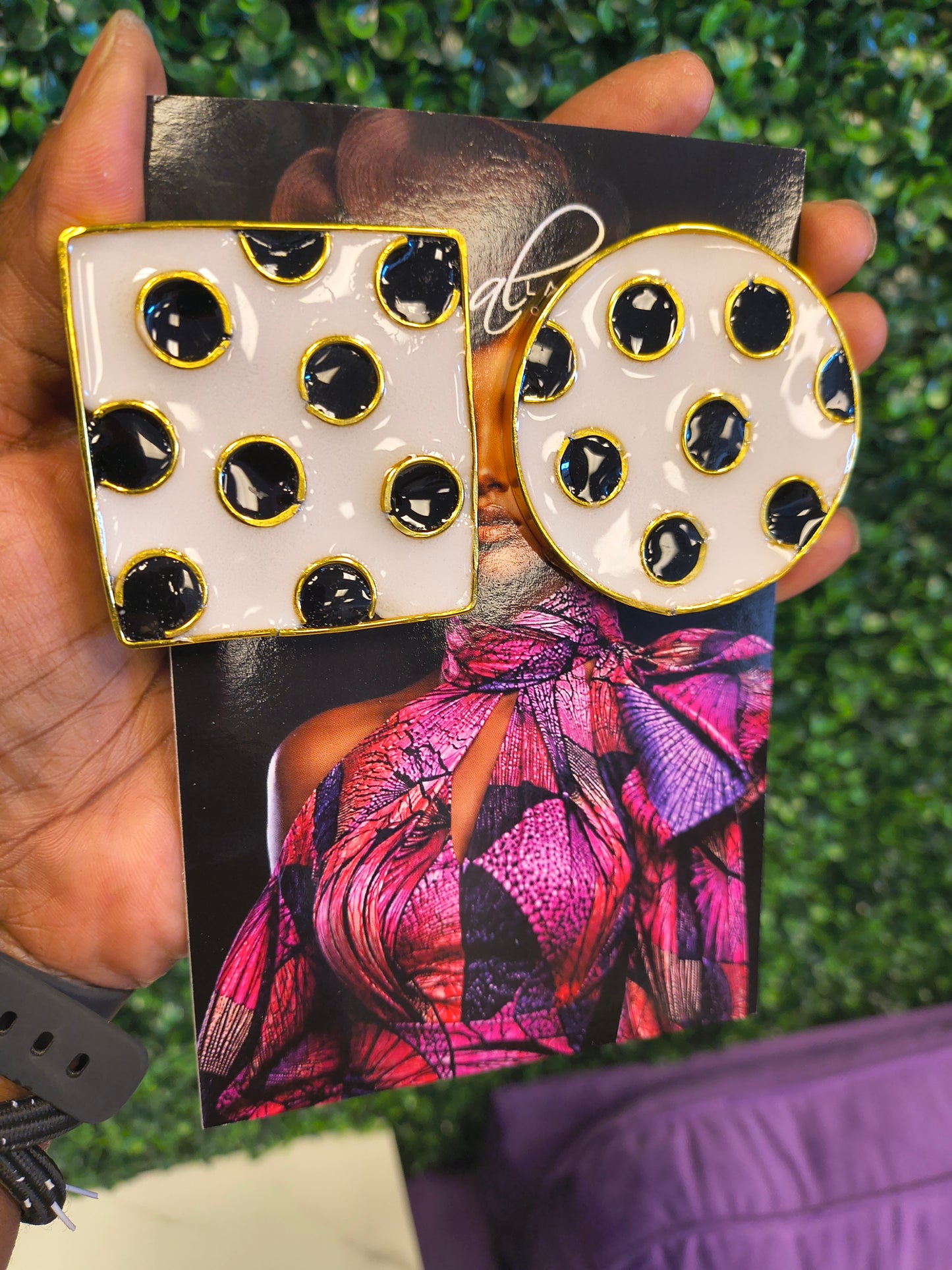 Polka Luxe Statement earrings